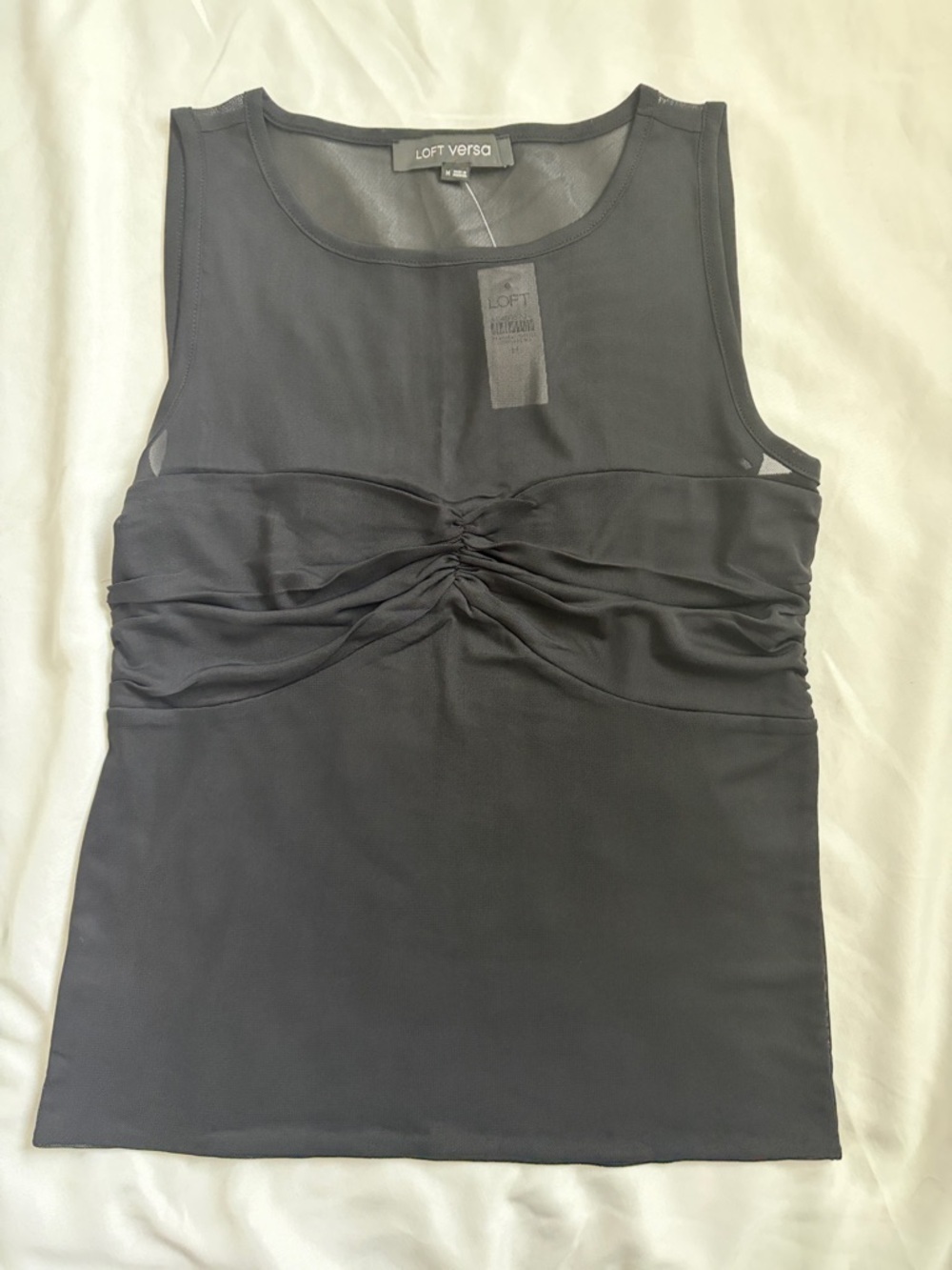 LOFT Versa Mesh Ruched Top - Picture 6 of 6